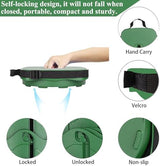 Fishboy Upgraded Square Collapsible Stool, 400lbs Max Weight, Lightweight But Sturdy, Portable Retractable Folding Telescoping Foldable Camping Stool for Adults Outdoor Fishing Hiking Travel BBQ