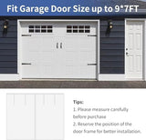 Magnetic Garage Screen Door for 1 Car Garage Doors up to 9x7FT- Reinforced Self Sealing Fiberglass Mesh Door Screen with 4 Strapping Tapes, Hands Free Door Screen with Closure Weighted Bottom, White