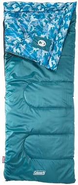 Coleman Kids 45°F Sleeping Bag for Children up to 5ft 5in Tall, Lightweight & Warm Sleep Sack for Indoor/Outdoor Use, Machine Washable