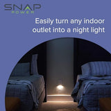 SnapPower 2 Pack GuideLight 2 for Outlets [for Standard Decor, Not GFCI outlets] - Night Light - Electrical Outlet Wall Plate with LED Night Lights - Automatic On/Off Sensor - (Décor, White)