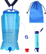 SimPure Gravity Water Filter, Portable Gravity-Fed Water Purifier with 3L Bag, Tree Strap, BPA Free Survival Gear and Equipment for Camping Hiking Emergency Preparedness