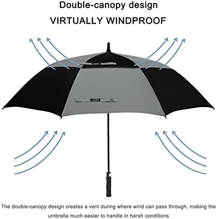 G4Free 47/54/62/68 Inch Automatic Open Golf Umbrella Oversize Extra Large Double Canopy Vented Windproof Waterproof Stick Umbrellas