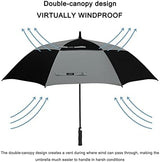G4Free 47/54/62/68 Inch Automatic Open Golf Umbrella Oversize Extra Large Double Canopy Vented Windproof Waterproof Stick Umbrellas