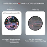 Bike Mirrors,Bike Bar End Mirror, HD Glass Convex Lens Bicycle Rearview Mirror, Safe Cycling Rearview Mirror, Easy to Install