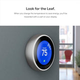 Google Nest Learning Thermostat - 3rd Gen - Programmable Smart Thermostat for Home - Compatible with Alexa (White)