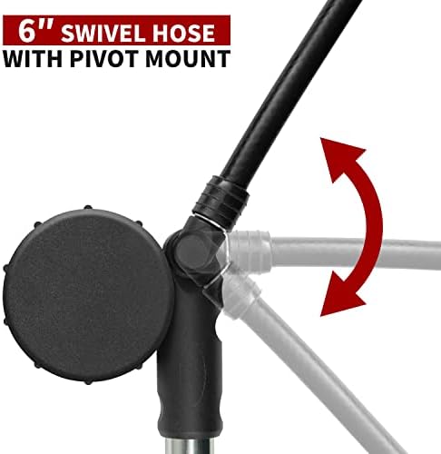 BV Mini Bike Pump Portable Frame Pump, Air Ball Pump Inflator with Ball Pump Needles, Fits Presta & Schrader- Smart Valve