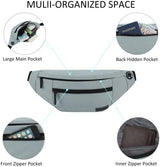 MAXTOP Large Crossbody Fanny Pack with 4-Zipper Pockets,Gifts for Enjoy Sports Festival Workout Traveling Running Casual Hands-Free Wallets Waist Pack Phone Bag Carrying All Phones