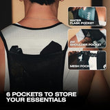 Running Phone Holder Vest with 500ml/17oz Running Vest Water Bottle | Running Water Vest | Reflective Hydration Vest | Adjustable | Light | 6 Pockets for Running Accessories | Men & Women