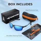 KastKing Osage Polarized Sport Sunglasses for Men and Women, Ideal for Driving Fishing Cycling Running, UV Protection