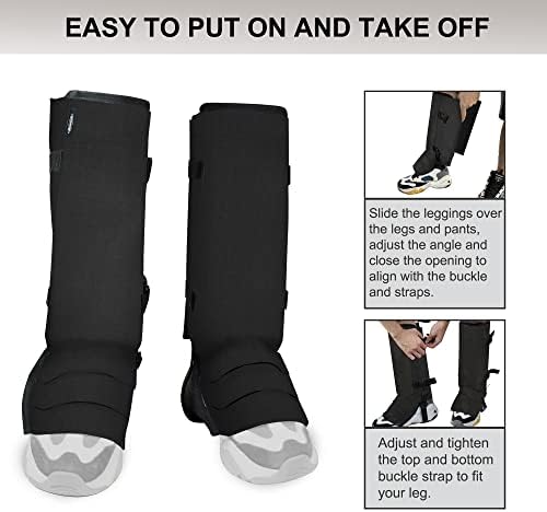 MDSTOP Snake Gaiters Leg Guards, Waterproof Snake Guards, Adjustable Snake Bite Protection for Lower Legs, Snake Chaps for Men & Women, Snake Proof Gaiters for Hunting,Outdoor and Farm Working