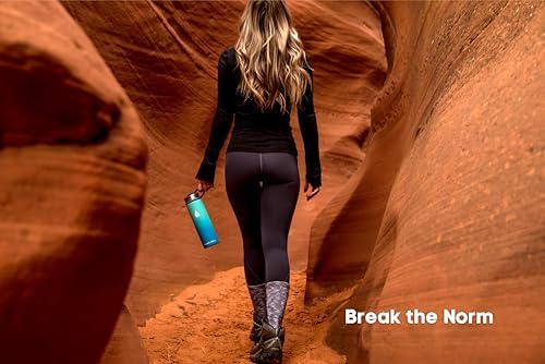 HYDRO CELL Stainless Steel Insulated Water Bottle with Straw - For Cold & Hot Drinks - Metal Vacuum Flask with Screw Cap and Modern Leakproof Sport Thermos for Adults (Teal/Blue 24oz)