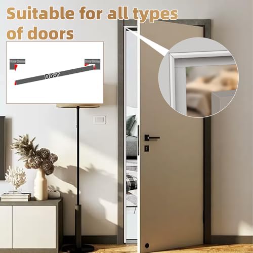 3Pcs×196" Wedge-Shape Foam Window Weather Stripping Door Seal Strip,Soundproofing Frame Insulation Tape for Exterior Front Door,Noise Cancelling Window Inserts,Door Gap Filler Light Blocker,White