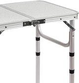 RedSwing Small Folding Table Portable 2 Feet, Small Foldable Table Adjustable Height, Lightweight Aluminum Camping Table, 15.7 in x 23.6 in x 19 in