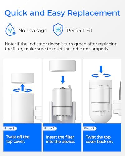 Waterdrop RF3375 NSF Certified Water Filter, Replacement for Pur® PUR® PLUS RF3375 (RF33752V2) Faucet Water Filter (Pack of 3),Model No.: WD-C08B