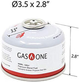 GasOne Camping Fuel Blend Isobutane Fuel Canister 100g (2 Pack)