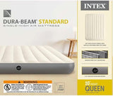 Intex 64103E Dura-Beam Standard Single-High Air Mattress: Fiber-Tech - Queen Size - 10in Bed Height - 600lb Weight Capacity - Pump Sold Separately