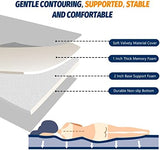 CYMULA Memory Foam Camping Mattress Pad, CertiPUR-US Sleeping Mat, Portable Roll Up Mattress for Adults, Camping Bed Pads for Sleepover, Car Bed with Travel Bag