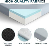 Kingfun Memory Foam Camping Sleeping Pad, CertiPUR-US Camping Mattress Waterproof Roll Up Mattress Guest Bed, Thick Floor Sleeping Mat for Car Truck Tent for Adults with Travel Bag