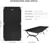 Teton Camping Cot with Patented Pivot Arm, Folding Camping Cot, Durable Heavy Duty Canvas, Comfortable Sleeping Bed for Adults, Portable