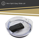 Campus Colors NCAA Stainless Steel Tumbler perfect for Gameday - 18 oz - Double Walled - Keeps Drinks Perfectly Insulated (Central Florida Knights - Black)