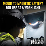 Klein Tools KHH56308 Rechargeable LED Wide-Beam Headlamp for Klein Tools Hard Hats, 770 Lumens, for Work, Battery and Mount Included
