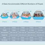 Gorich Beach Tent Sun Shelter for 3/4-5/6-7/8-10 Person with UPF 50＋ UV Protection, Lightweight & Easy Setup Beach Shade Canopy, Portable Beach Shade Tent Beach Cabana