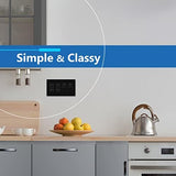 LIDER Matte Finish Quadruple Decorator Switch Cover, Screwless Wall Plate, Mid-Size 4-Gang 4.88" x 8.58", Polycarbonate Thermoplastic, UL Listed, LSWP-34M-BK, Black