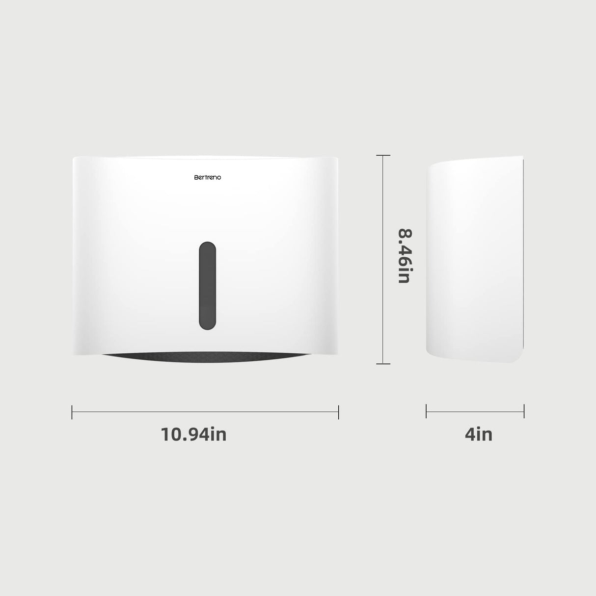 Bertreno Commercial Paper Towel Dispenser Wall Mount Paper Towel Holder Large Capacity C Fold Hand Towel Dispenser Bathroom Tissue Dispenser (White)