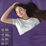 Utopia Bedding Queen Sheet Set – 4 Piece Bed Sheets for Queen Size Bed, Soft and Breathable Microfiber, Includes 1 Fitted Sheet, 1 Flat Sheet and 2 Pillowcases (Egg Plant)