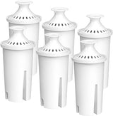 FilterLogic NSF Certified Pitcher Water Filter, Replacement for Brita® Classic 35557, OB03, Mavea® 107007, Replacement for Brita® Pitchers Grand, Lake, Capri, Wave and More (Pack of 6)