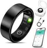 Smart Health Ring for Women Men Fitness Tracker with Heart Rate, Blood Oxygen, Blood Pressure, Sleep Monitoring, Step Counting, IP68 Waterproof for iPhone and Android, No Subscription Fee, Black 10