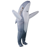 Poptrend Adults Inflatable Halloween Costumes Blow Up Grey Shark Costume for Halloween, Christmas, Birthday Party(grey)