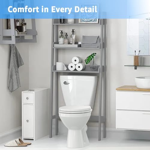 Toilet Seat Round 16.5 Inch & Quick Release - Quick Connect, Standard Toilet Lid Soft Close, PP Material Safe & Easy Clean and Install, Sturdy Accessories Never Loosen, White Plastic