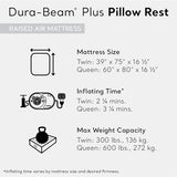 INTEX Raised Airbed Mattress with Built-in Pump, Dura-Beam Plus Pillow, Twin - Portable Inflatable Luxury Blow-Up Bed for Adults, Camping, Guests