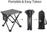 Opliy Camping Stool, Folding Small Chair Portable Camp Stool for Camping Fishing Hiking Gardening and Beach, Camping Seat with Carry Bag (Gray)