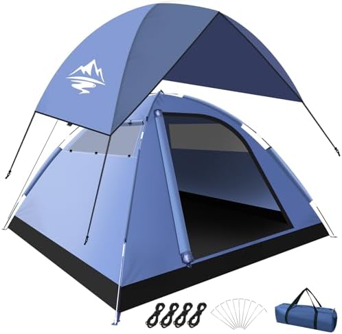 Tents for Camping,3-4 Person Camping Tent,Waterproof and Windproof Tent, Easy to Set up Outdoor Dome Tent for Outdoor Activities, Adventure, Festivals, Backyard,Hiking.