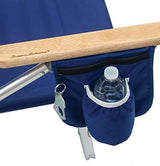 Tommy Bahama 5-Position Classic Lay Flat Folding Backpack Beach Chair, Polyester, Navy