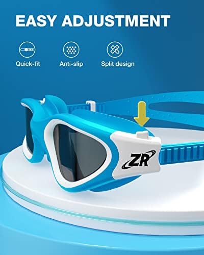 ZIONOR Kids Swim Goggles, G1 MINI UV Protection Anti-Fog Polarized Swimming Goggles for Age 6-14