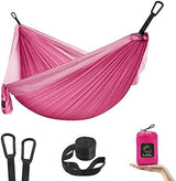 Grassman Kids Hammock- Small Hammock for Camping Portable Hammock for Child Girls Boys Ultralight Backpack Mini Hammocks with Straps Pink