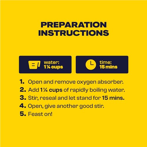 BIGHORN Mountain Food Chicken And Mushroom Marsala with Pasta - Premium Freeze Dried Meals for Camping Food - Dehydrated Camping Food for Backpacking Meals - 2 Servings