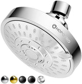 HOPOPRO 5-Mode High Pressure Shower Head - The Washington Post, NBC News, Today TV Show Recommended - High Flow Fixed Showerheads (4 Inch Silver)