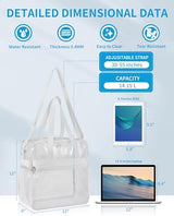 Paxiland Clear Bag for Stadium Events 12x6x12, Clear Tote Bag with Reinforced Strap, Transparent Bag for Sports Concert