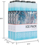 TOURIT Ice Packs for Coolers Reusable Long Lasting Freezer Packs for Lunch Bags/Boxes, Cooler Backpack
