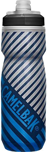CamelBak Podium Chill Insulated Bike Water Bottle - Easy Squeeze Bottle - Fits Most Bike Cages - 21oz, Navy Stripe