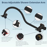 Hibbent All Metal Shower Head, 10'' High Pressure Rainfall Shower Head/Handheld Showerhead Combo with 12'' Adjustable Curved Shower Extension Arm, 7-Spray, 71'' Hose, Shower Holder, Oil Rubbed Bronze