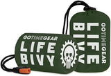 Go Time Gear Life Bivy Emergency Survival Sleeping Bag Thermal Bivy - Use as Emergency Bivy Sack, Survival Sleeping Bag, Mylar Emergency Blanket