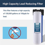 iSpring F3WGB32BPB 4.5” x 20” 3-Stage Whole House Water Filter Replacement Pack w/Sediment, Carbon Block, and US-Made Lead Reducing Cartridges, Fits WGB32B-PB