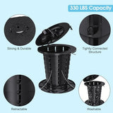 Upgrade Retractable Portable Toilet, Camping Toilet with 8 Gallon Bags for Adults Kids, Height Adjustable Foldable Travel Toilets Portable Potty, Perfect for Outdoor Emergency Use