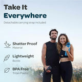 Hydracy Water Bottle with Time Marker -Large BPA Free Water Bottle & No Sweat Sleeve -Leak Proof Gym Bottle with Fruit Infuser Strainer & Times to Drink -Ideal for Fitness Sports & Outdoors