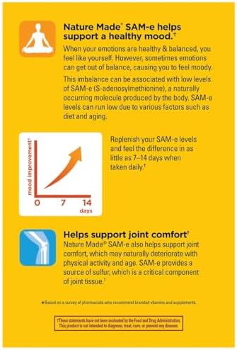 Nature Made SAM-e Complete 400 mg - 60 Enteric Coated Tablets